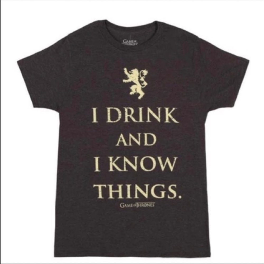 Game of thrones HBO Black Graphic Short Sleeve Tees